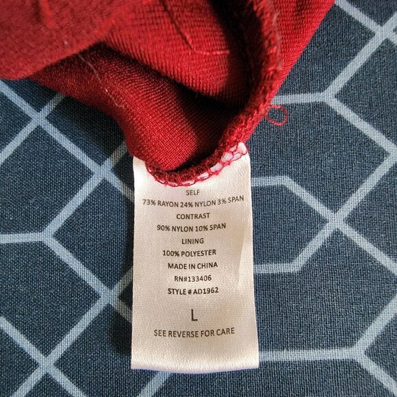 Charlotte Russe Maroon Bodycon Mini Dress | Large - Picture 5 of 5